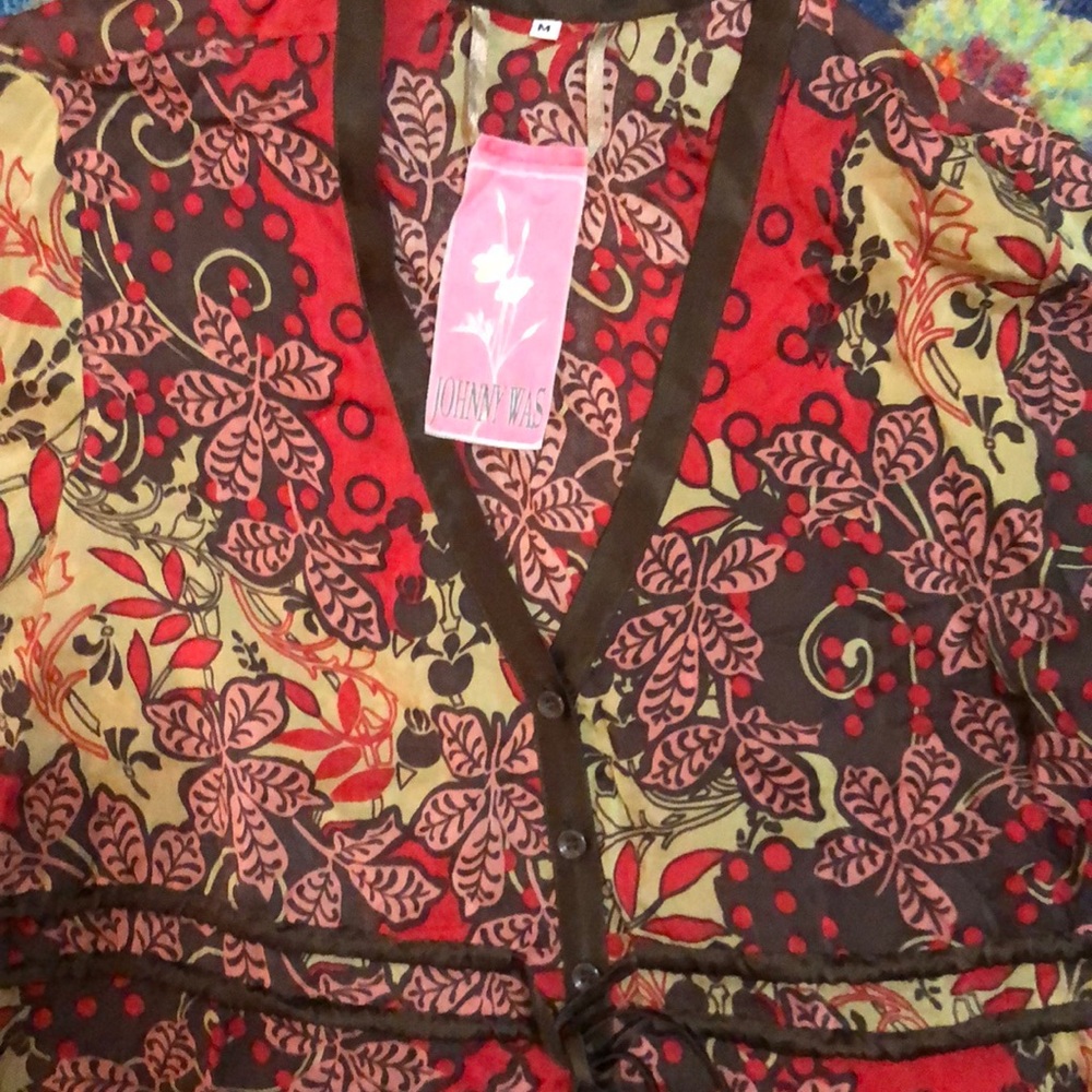 Johnny Was tunic button down - Picture 5 of 9